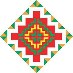 Hmong ethnic fabric pattern designed in the style of white Hmong, green and red.