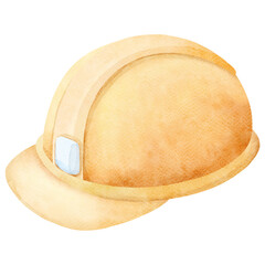 Construction Worker Hat Watercolor Clipart