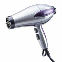 A professional hairdryer with a sleek design, featuring various