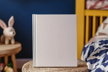 Children's book cover mockup. Children's book cover template.