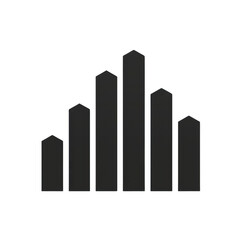 Black Reporting icon png Minimalist flat icon, vector logo style sign clipart on a transparent background