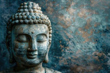 Buddha statue on grunge background.  Buddha statue  Buddha statue