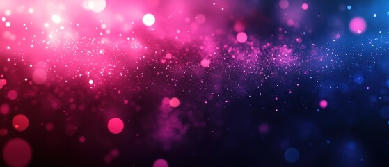 A vibrant abstract background with colorful bokeh and sparkling particles.