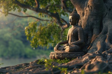 buddha under the tree thailand  buddha