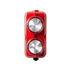 red emergency light isolated on png with transparent background Generative Ai