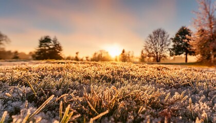 Obraz premium Birds search for food in the sparkling grass. 
