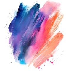 Abstract Colorful Paint Brush Strokes Artwork