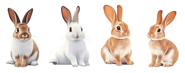 Fototapeta premium Adorable bunny rabbit with a carrot, rabbit, cute, fluffy, pet, animal, carrot, adorable, furry, domestic, white