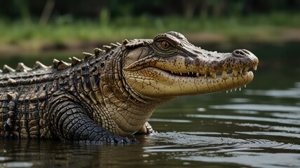 Obraz premium Crocodile in Water