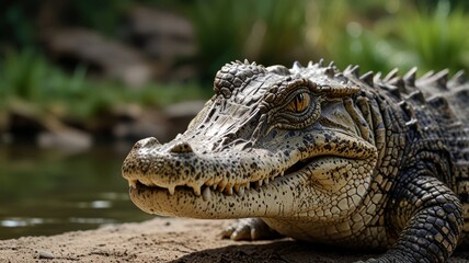 Obraz premium Crocodile in Water