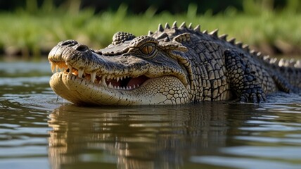 Obraz premium Crocodile in Water