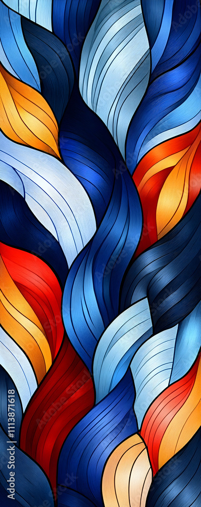 Poster abstract colorful wavy pattern background.