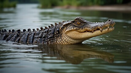 Obraz premium Crocodile in Water