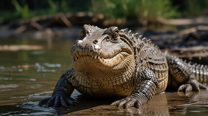 Obraz premium Crocodile in Water