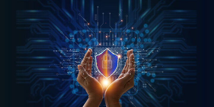 Cyber defense visualization; showcasing strategies to prevent hacking, secure networks, and protect sensitive data from cybercrime threats, ensuring online safety and integrity. - Powered by Adobe