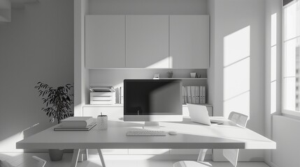 Minimalist workspace.