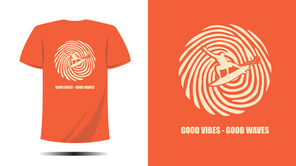 t shirt good vibes good wave text and symbol Vector illustrations. For t-shirt prints and other uses