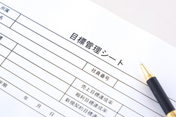 個人やチームの達成目標を明確に定義し、進捗状況を追跡するためのツールである「目標管理シート」を書く
