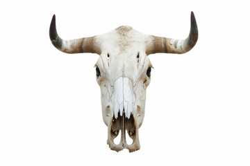 head skull of bull isolated on white background  bull  bull isolated on white background