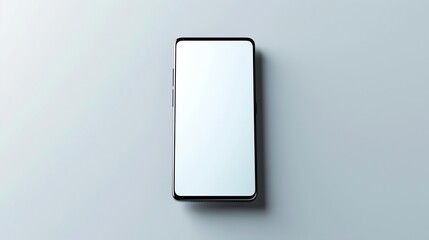 Photograph a modern smartphone with a large screen and slim profile against a white background.