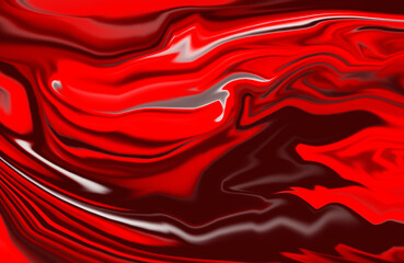 Trendy abstract colorful liquid background. Red silk background. 