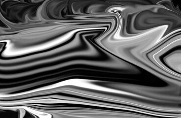 Trendy abstract colorful liquid background. Black and white background. 