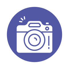 Camera  Vector Glyph Cricle Icon.Eps file 10