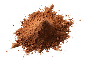 Picture of Pile cocoa powder isolated on white and transparent background