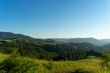 Beautirful background of the Summer mountain landscape