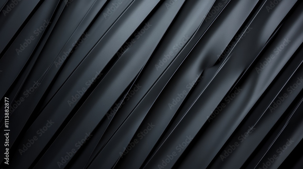 Poster an artistic capture of black fabric featuring flowing pleats that create a sense of movement and sop