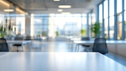 White Desk in a Modern Office Setting