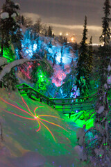 Magic forest at winter, Mysterious Forest in Murmansk region, Kirovsk, fantastic creation