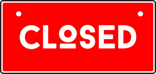 Close - Hanging Door Sign vector isolated.