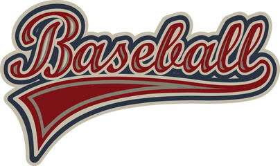 Baseball text letter logo.