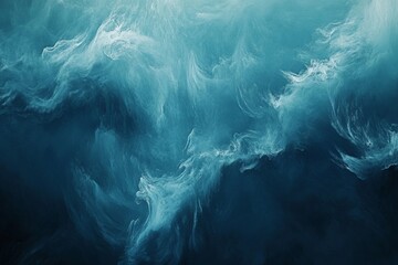 Obraz premium Abstract Ocean Waves: Ethereal Blue Water Patterns for Backgrounds, Designs, and Creative Projects - High-Quality Stock Photo
