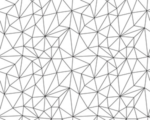 Seamless pattern from grid of triangles.  Geometric  black lines for wallpapers and textile.