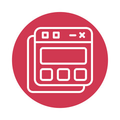 Web design  Vector Glyph Cricle Icon.Eps file 10