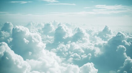 Aerial View of a Vast Sea of Fluffy White Clouds