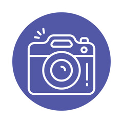 Camera  Vector Glyph Cricle Icon.Eps file 10