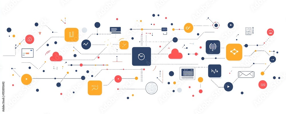 Poster Cloud computing concept with API management