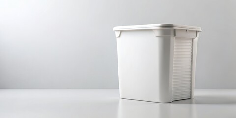 Storage Bin Mockup on Clean White Background for Creative Display and Design Projects Featuring Ample Copy Space for Marketing and Promotional Use