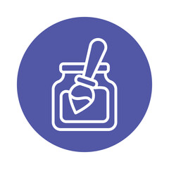 Obraz premium Wash Paintbrush Vector Glyph Cricle Icon.Eps file 10