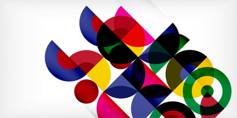 Colorful circle abstract background. Template for wallpaper, banner, presentation, background