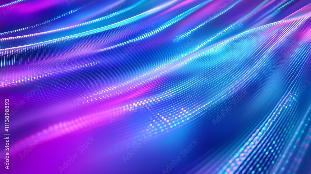 Poster abstract digital wave design with colorful light patterns and fluid motion for background use