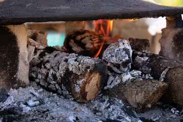 Small logs burn beautifully in the stove.
