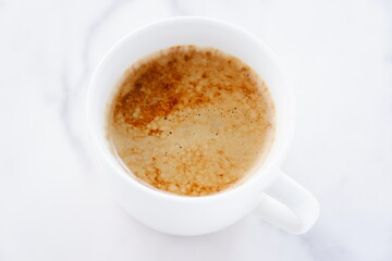 エスプレッソと牛乳を混ぜたカフェ・ラッテ
