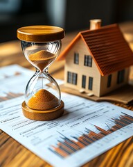 A closeup of an hourglass