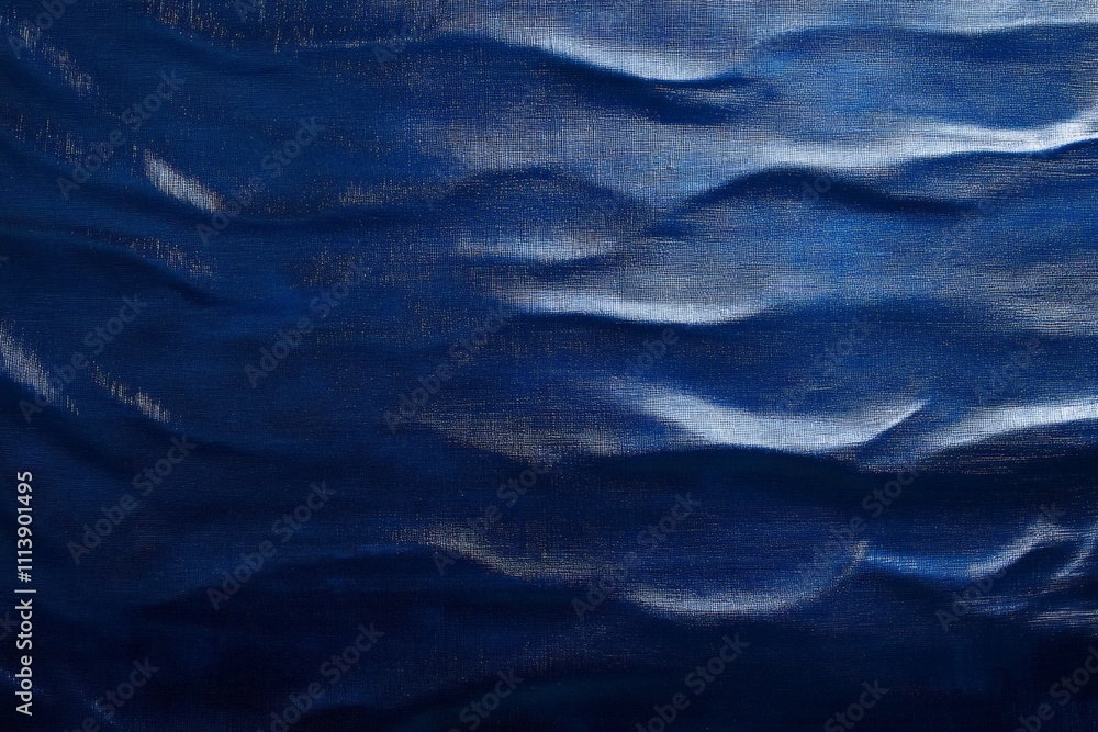 Poster deep blue textured waves: calm ocean surface with rippling patterns for serene and abstract backgrou