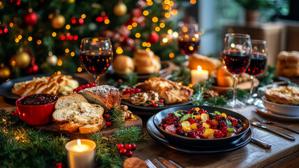 happy christmas dinner