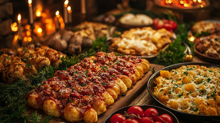 Fototapeta premium happy christmas dinner